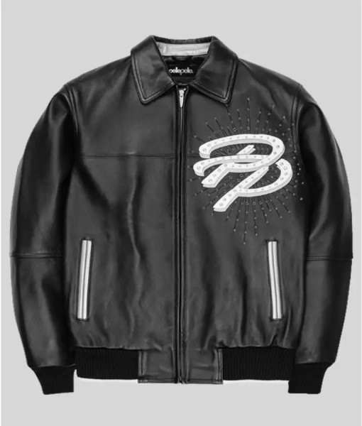 Men\'s Pelle Pelle Black Leather Jacket Greatest Of All Time GOAT Marc Buchanan