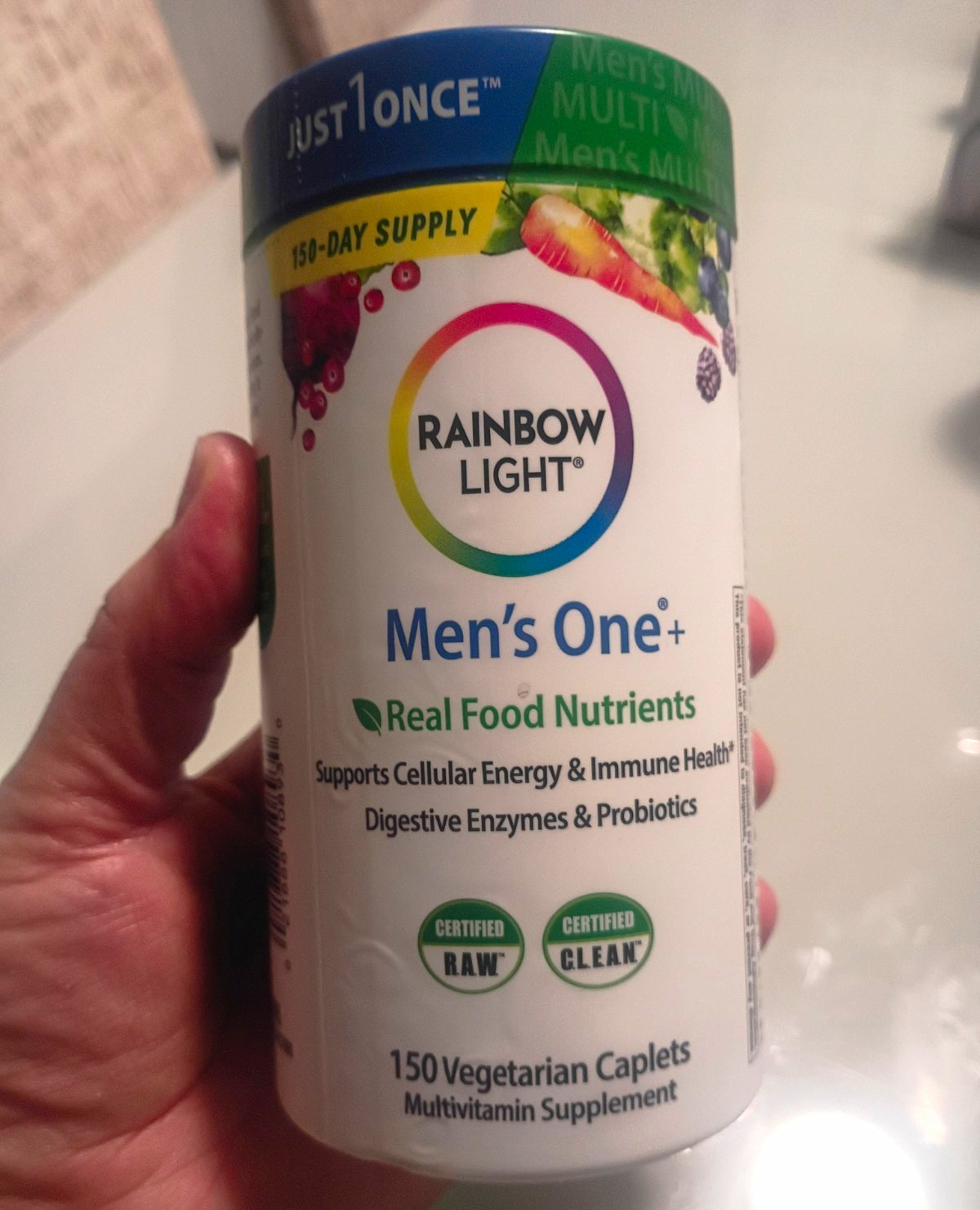 Rainbow Light Men's One+ Multivitamin Energy & Immune 150 Caplets Rainbow Light Men's One+ Multivitamin Energy & Immune 150 Caplets