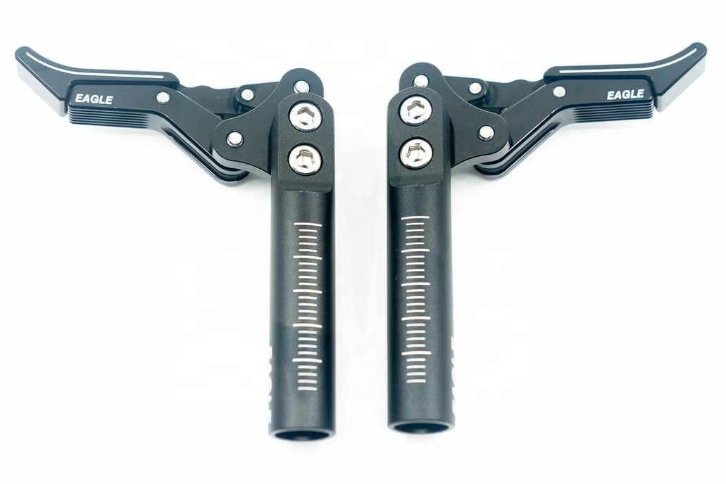 Pair Black Aluminum Wheelchair Scissor (2) Brakes