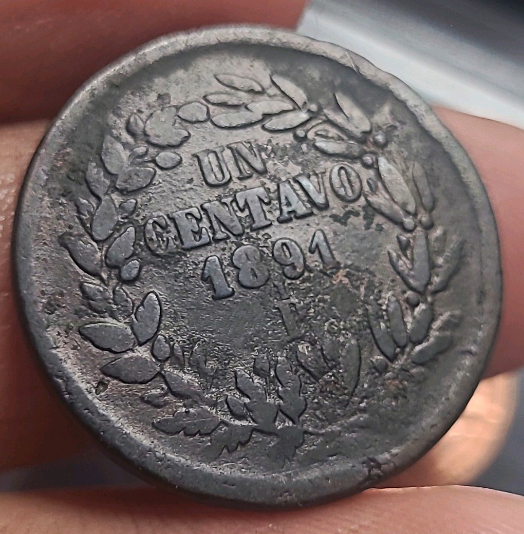 Mexico 1891-Pi Un Centavo Potosi Mint Extremely Rare Mint Mark KM#399.3