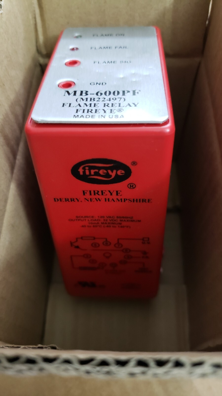 Surplus Fireye MB-600PF /MB600PF Flame Sensor Module Relay Surplus Fireye MB-600PF /MB600PF Flame Sensor Module Relay