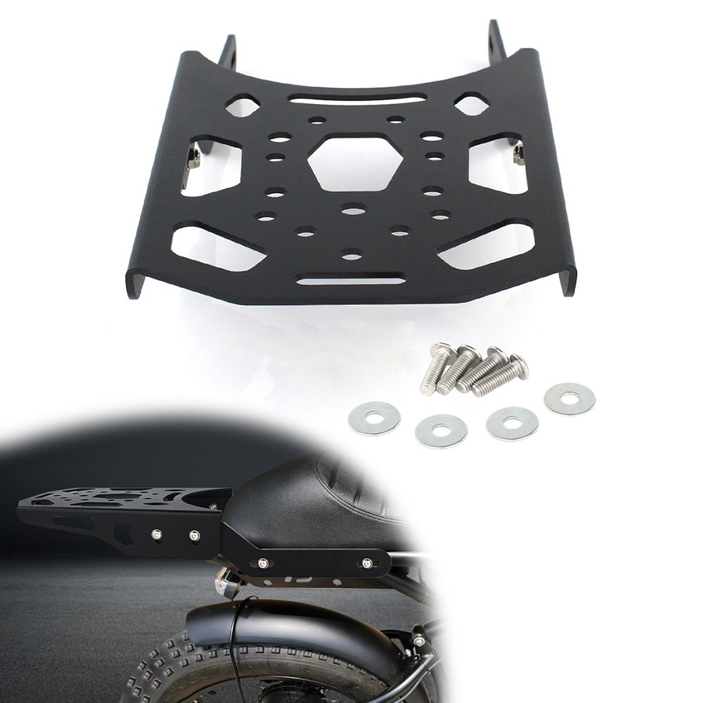 Aluminum Motorcycle Rear Luaggage Rack Black Rear Rack Fit For Motor Goat V3