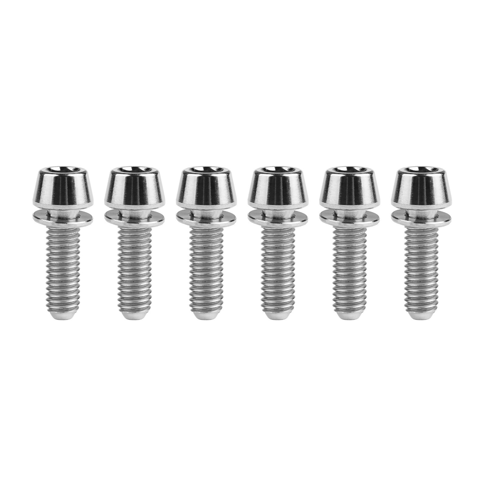 Wanyifa 6Pcs Titanium Ti M5 Taper Head with Washers Motorcycle Upgrade Bolt Wanyifa 6Pcs Titanium Ti M5 Taper Head with Washers Motorcycle Upgrade Bolt
