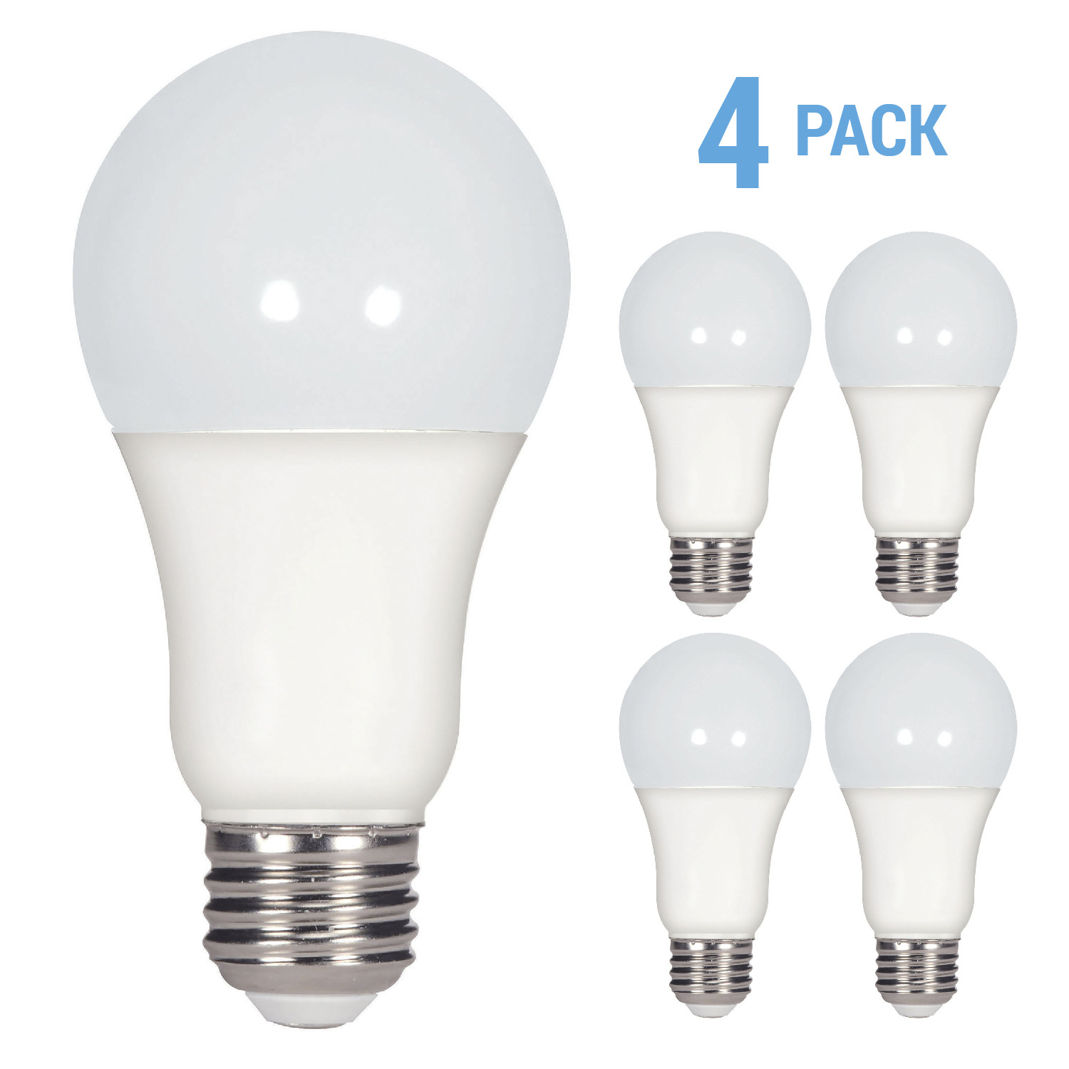 4 Pack Satco S28790 LED Bulbs 120V 15.5W 100W A19 Medium E26 Base Frosted 5000K 4 Pack Satco S28790 LED Bulbs 120V 15.5W 100W A19 Medium E26 Base Frosted 5000K