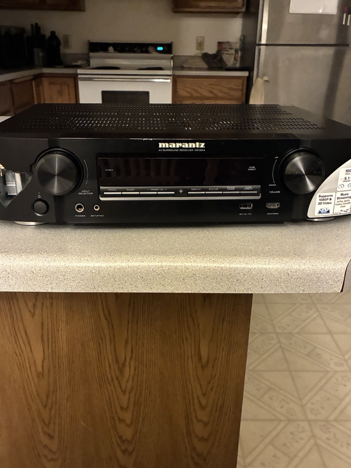 Marantz NR1504 Slim AV Surround Receiver 5.1 HDMI Dolby DTS – With Manuel