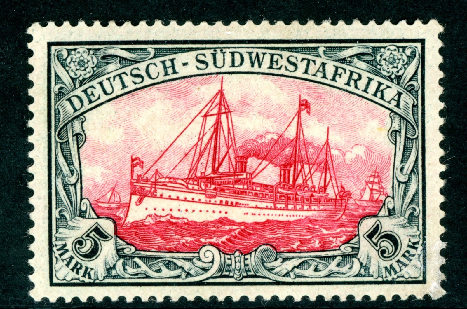 Germany 1901 SWA Southwest Africa 5 Mark Unwmk Ship Signed Scott #25 MNH H188 Germany 1901 SWA Southwest Africa 5 Mark Unwmk Ship Signed Scott #25 MNH H188