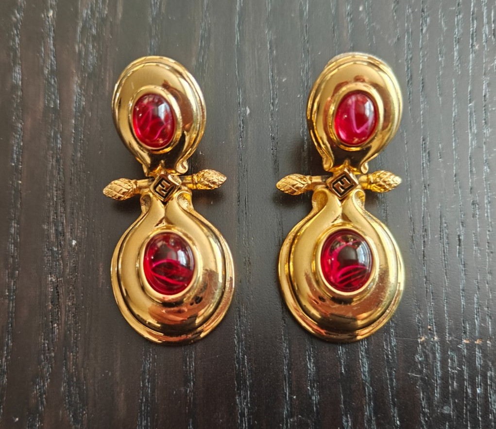 fendi vintage clip-on earrings vintage