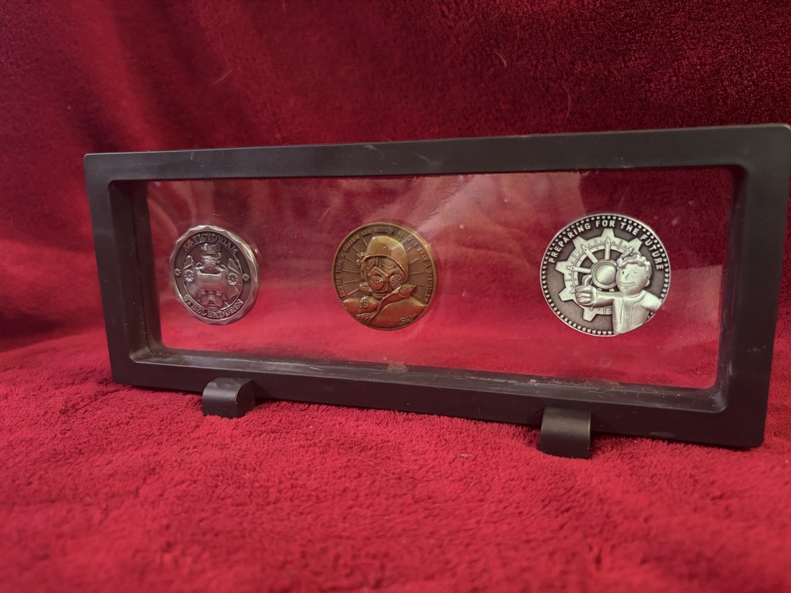 Fallout challenge Coin Complete Set In 3D Floating Frame