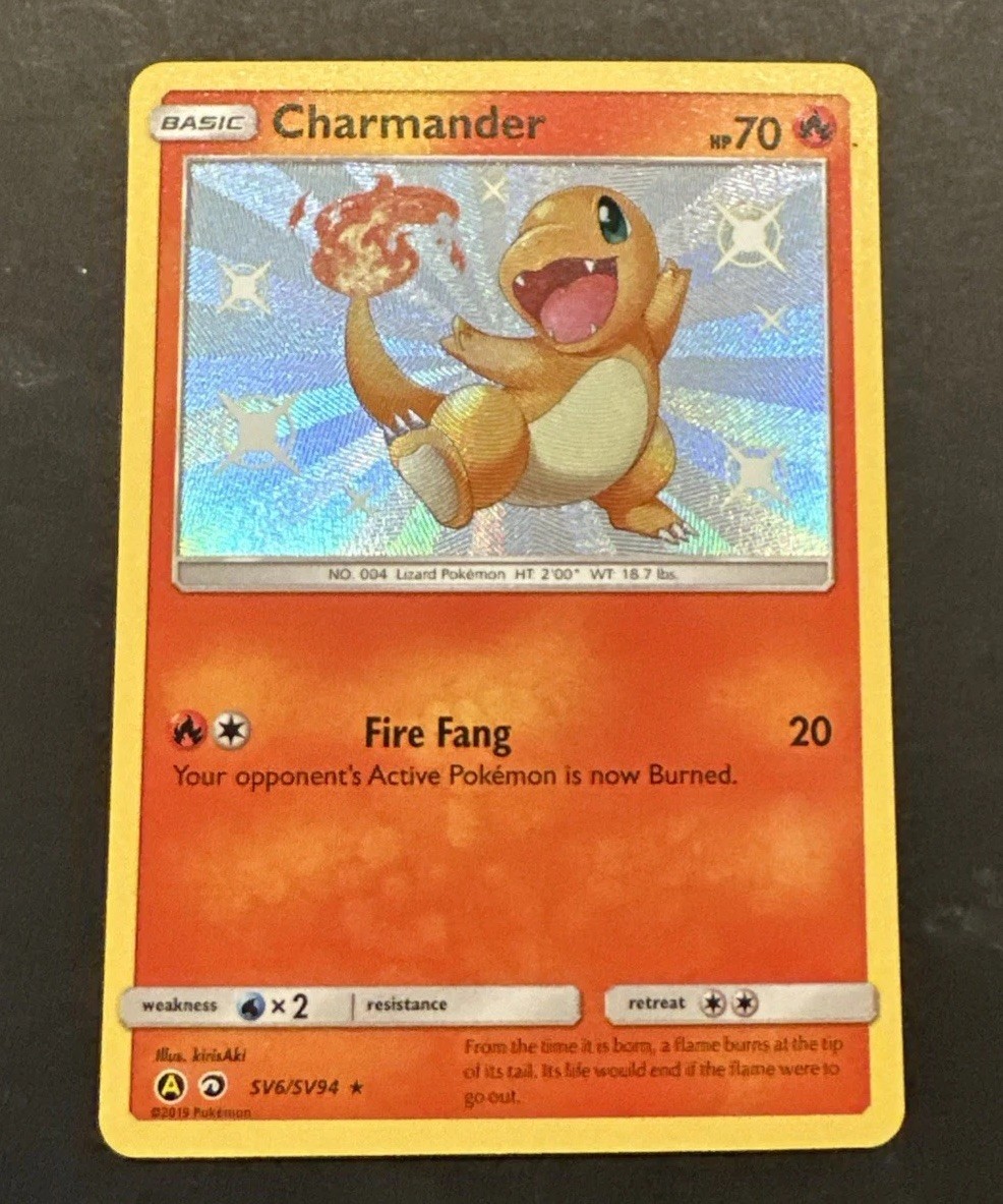2019 POKEMON SUN & MOON HIDDEN FATES CHARMANDER SHINY VAULT HOLO #SV6