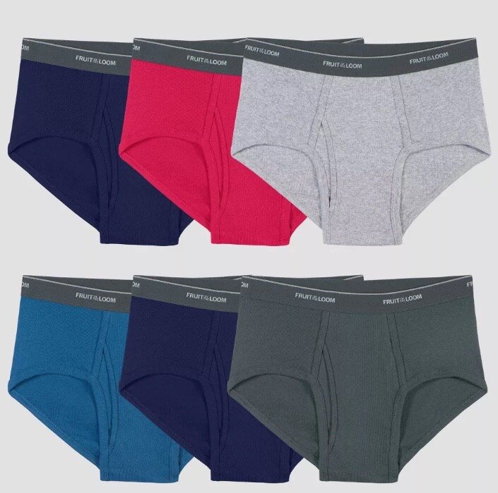 Fashionably Comfortable 3 or 6-Pack of Fruit of the Loom Men's Briefs Underwear Fashionably Comfortable 3 or 6-Pack of Fruit of the Loom Men's Briefs Underwear