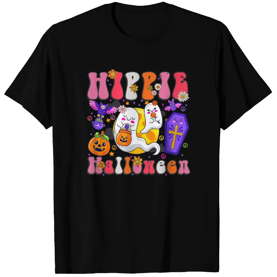 Hippie Halloween Ghost 60s 70s Costume Groovy Spoo T Shirts