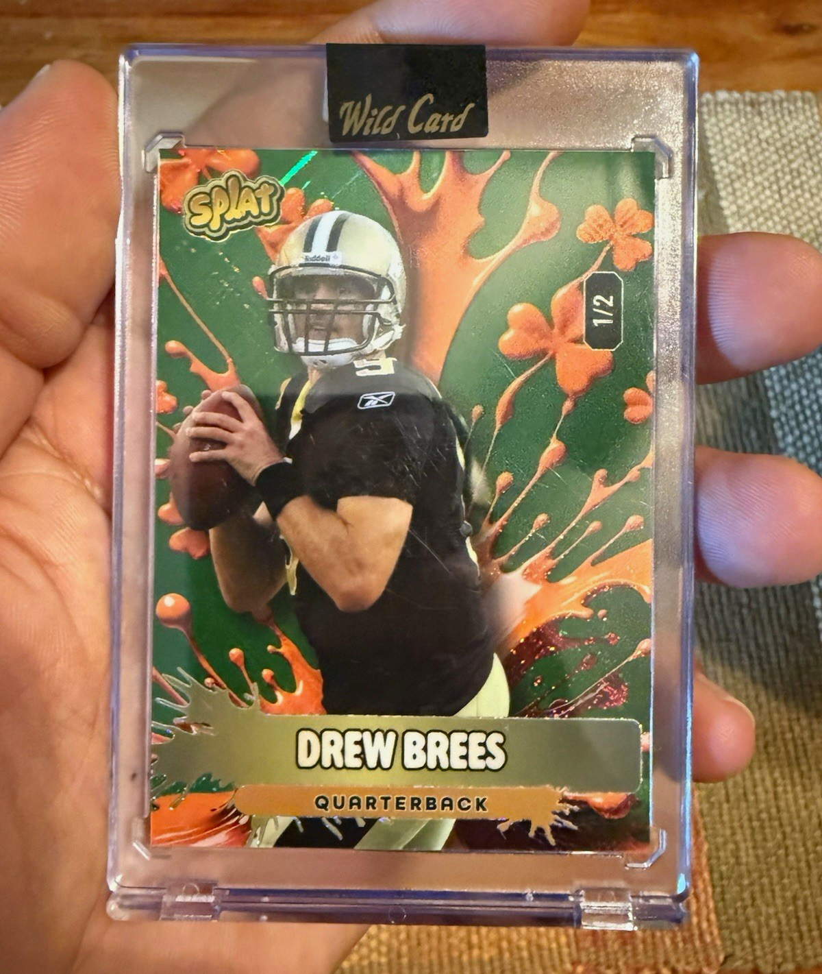 Wild Card 2026 Splat Drew Brees New Orleans Saints SLSSSa4-DB 1/2