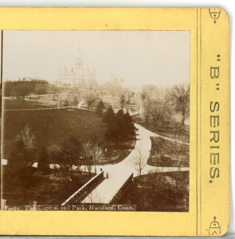 CONNECTICUT, The Capitol & Park, Hartford-- Stereoview U109 CONNECTICUT, The Capitol & Park, Hartford-- Stereoview U109