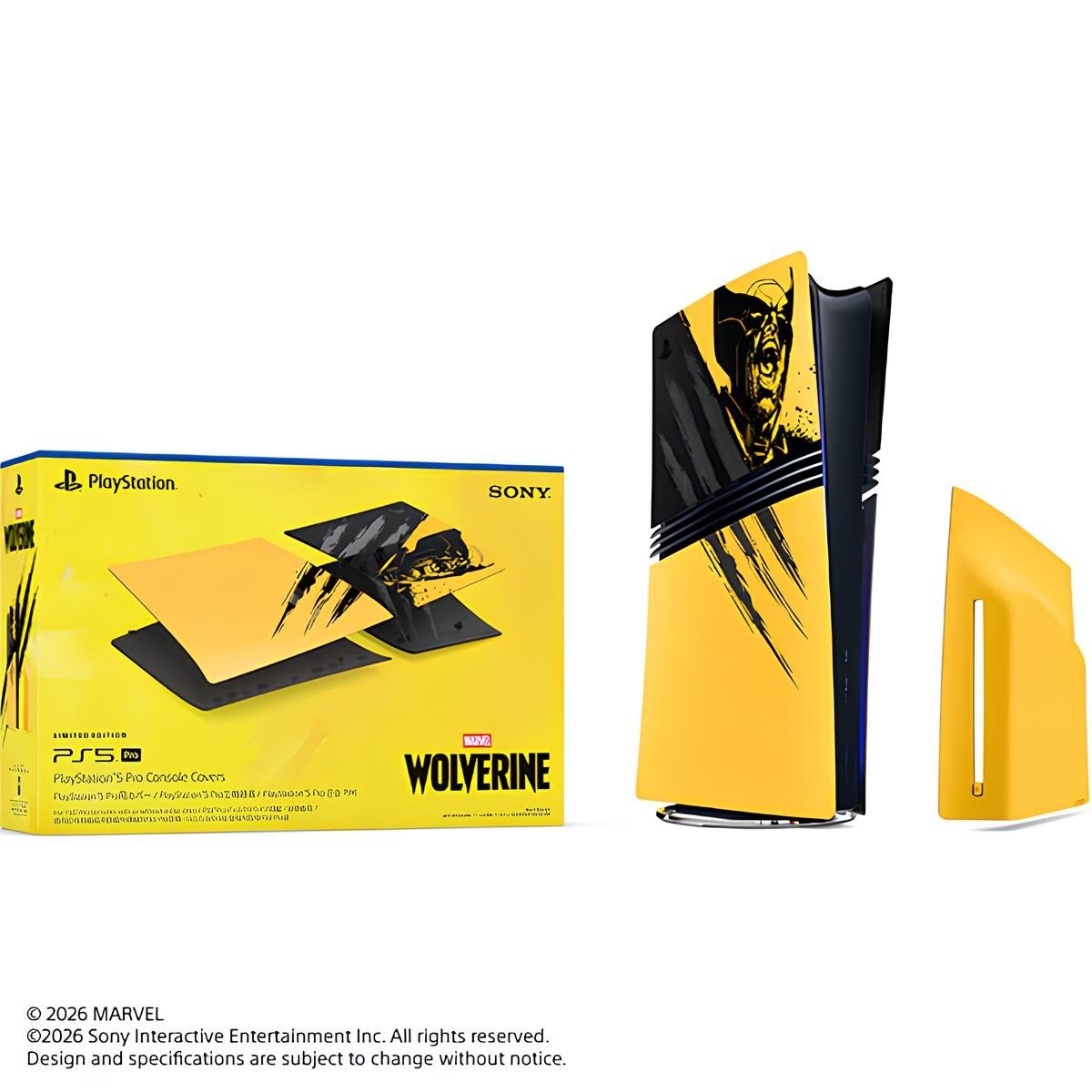 Presale PlayStation 5 Pro Console Cover Marvel's Wolverine Battle Yellow Ver.