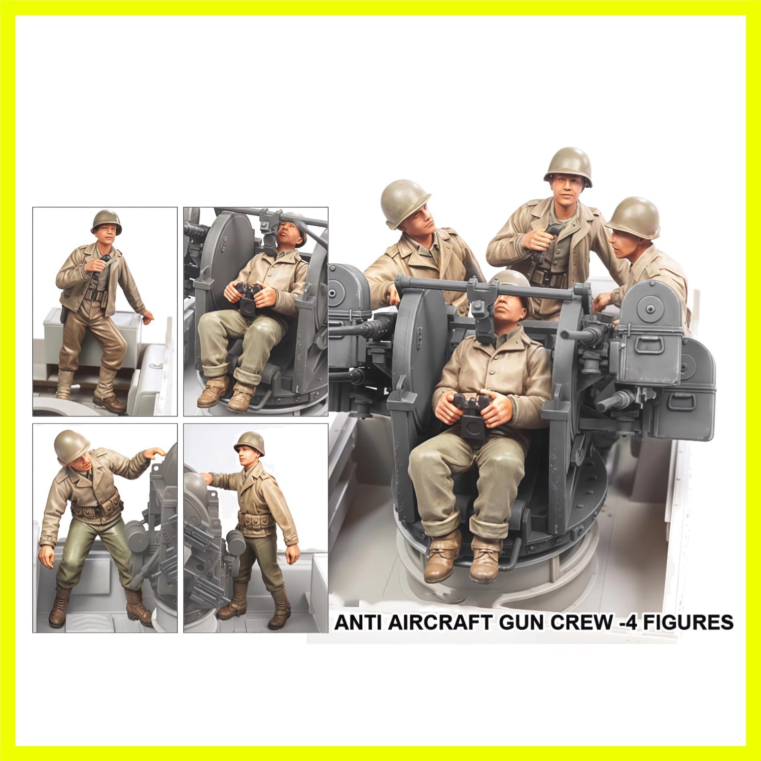 1/35 Casting Resin Model Kit, Air Defense Force 4 People, Gk, Uncolored Model... 1/35 Casting Resin Model Kit, Air Defense Force 4 People, Gk, Uncolored Model...