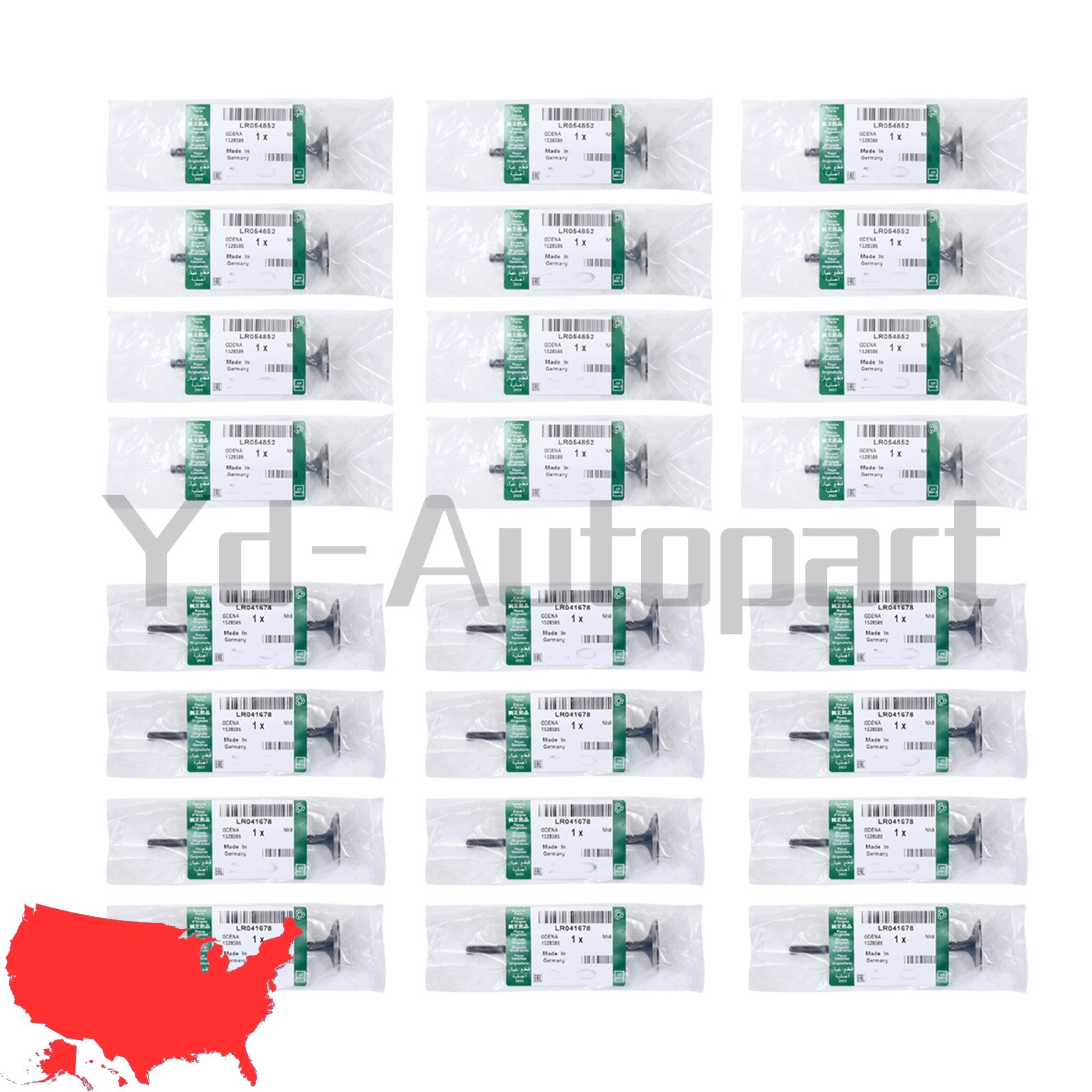 OEM NEW 24 Pcs Engine INTAKE EXHAUST VALVE For Jaguar Land Rover V6 SC C2Z29182