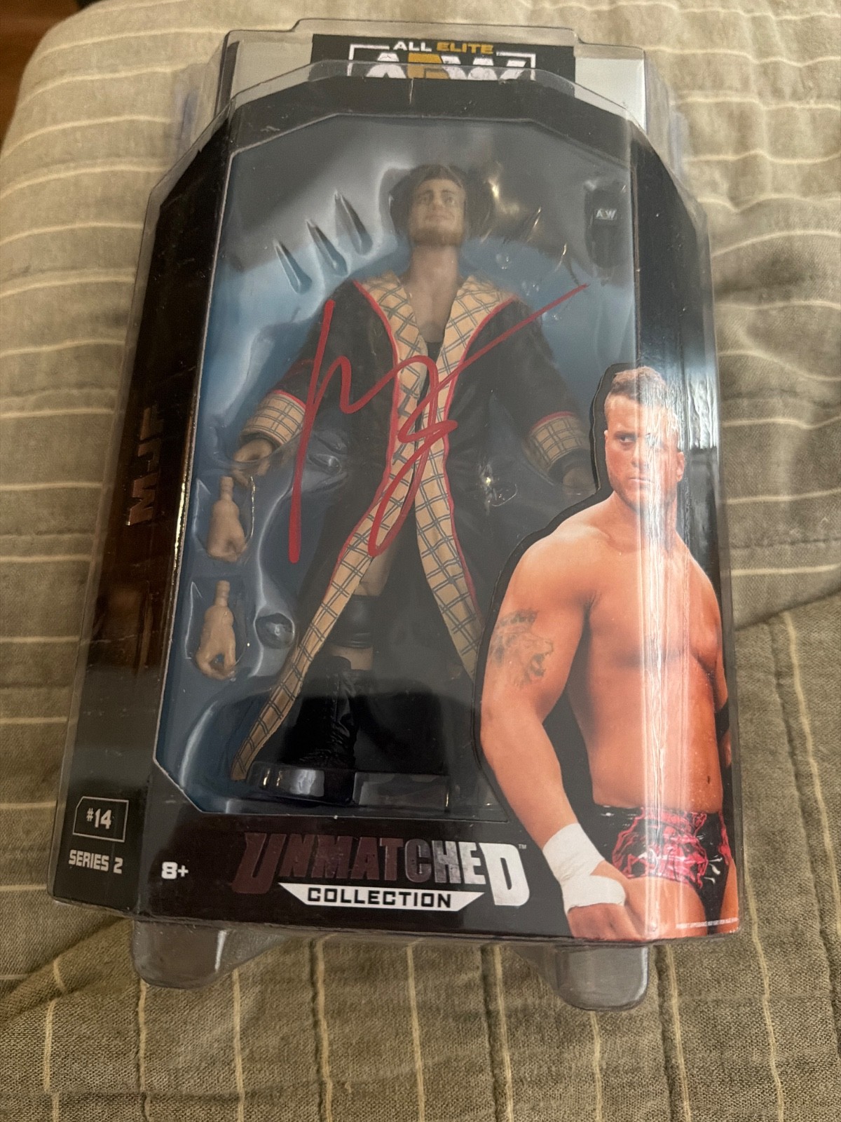 MJF signed unmatched series 2 AEW figure with jsa MJF signed unmatched series 2 AEW figure with jsa