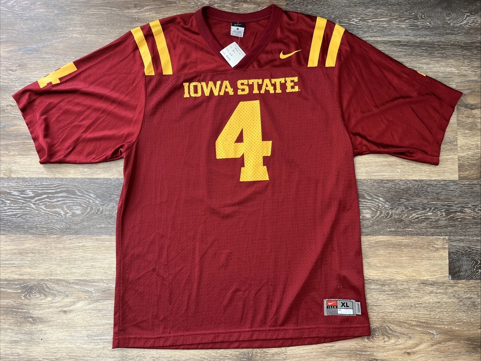 Vintage A2K Iowa State Cyclones Jersey Mens XL Red Football Team Nike #4