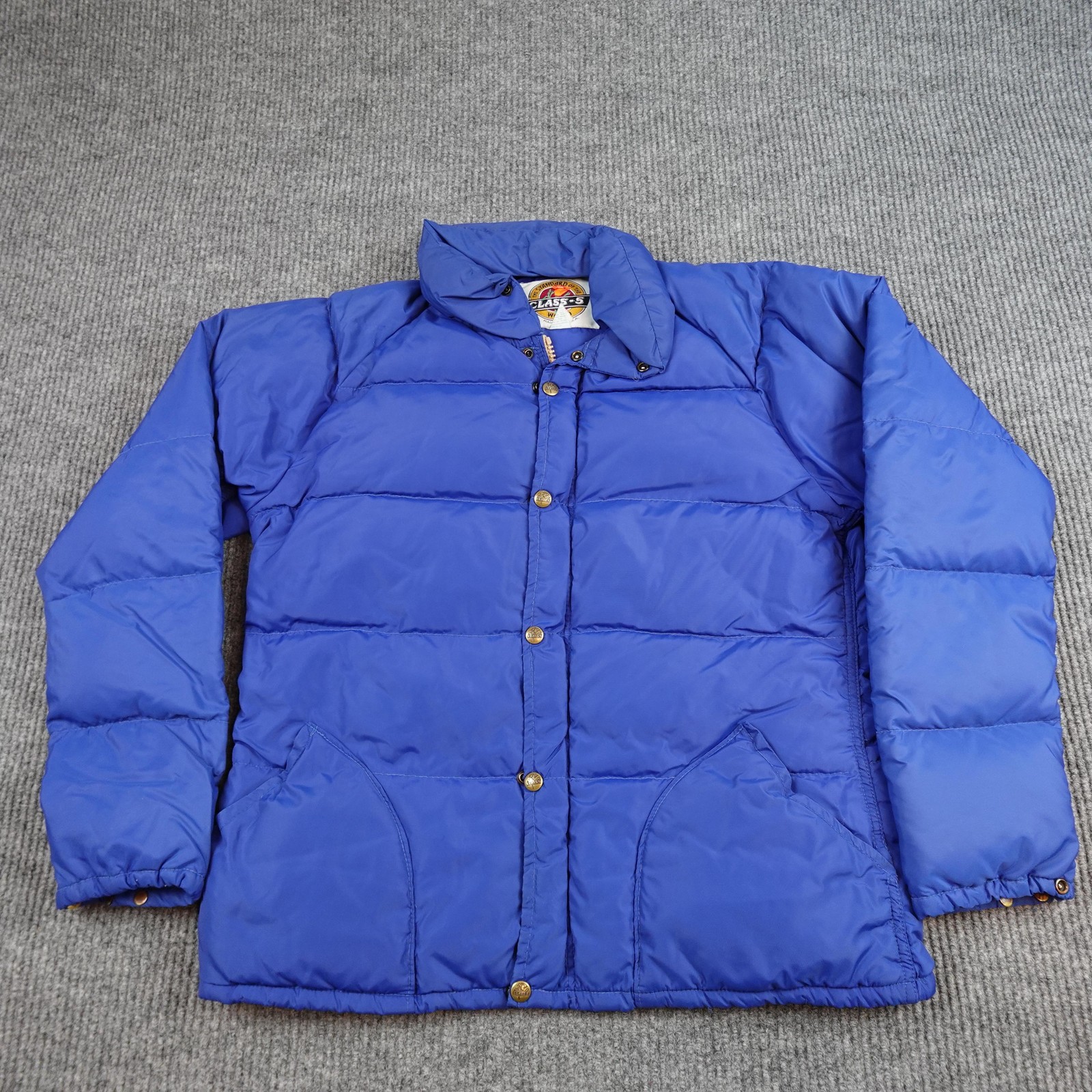 Vintage Class-5 Down Jacket Mens Medium Blue Goose Puffer Full Zip USA Outdoor Vintage Class-5 Down Jacket Mens Medium Blue Goose Puffer Full Zip USA Outdoor