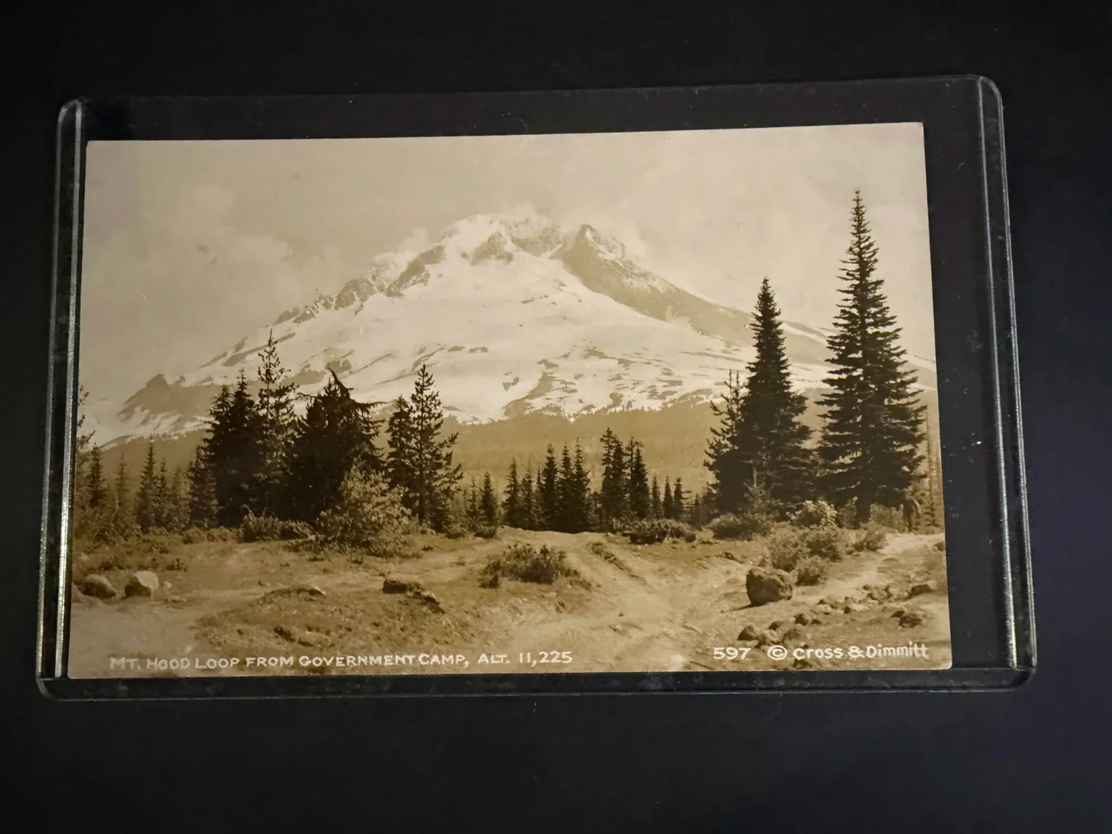 ANTIQUE | VINTAGE POSTCARD | Real Photo Postcard (RPPC) | Mt. Hood Oregon  ~1920