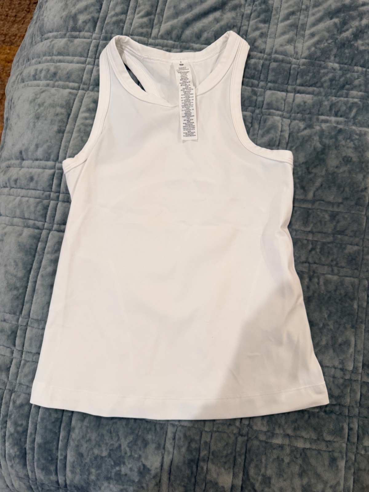 Lululemon White Fitted Align Tank Top - Size 2 - BNWOT Lululemon White Fitted Align Tank Top - Size 2 - BNWOT