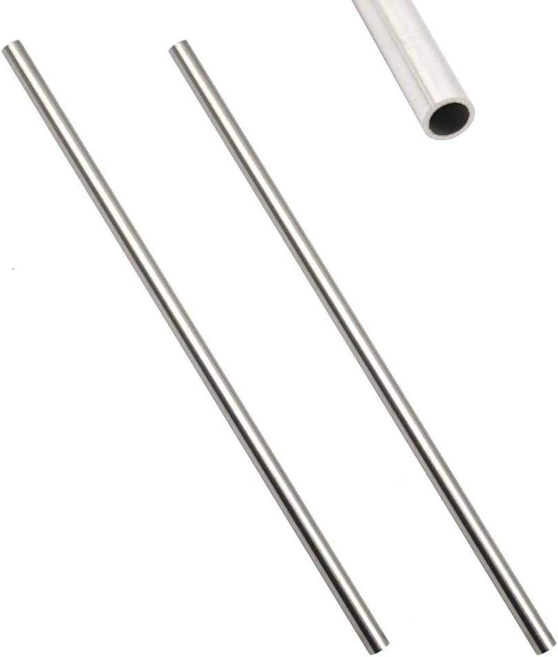 2Pcs 304 Stainless Steel round Tube Tubing OD X ID, 8 X 6Mm, Length 250Mm