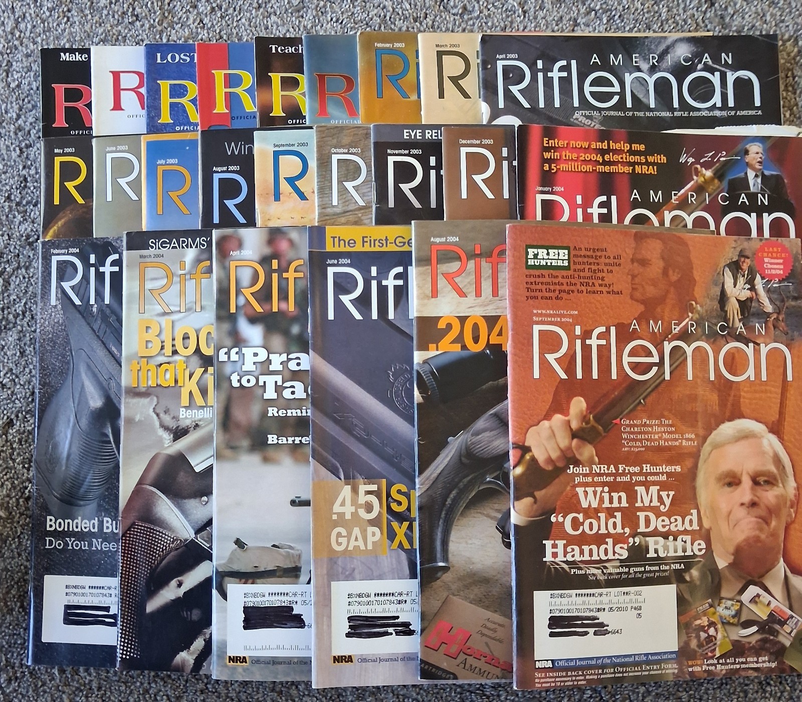 Vintage American Rifleman Magazines  24 Issues - Various Years