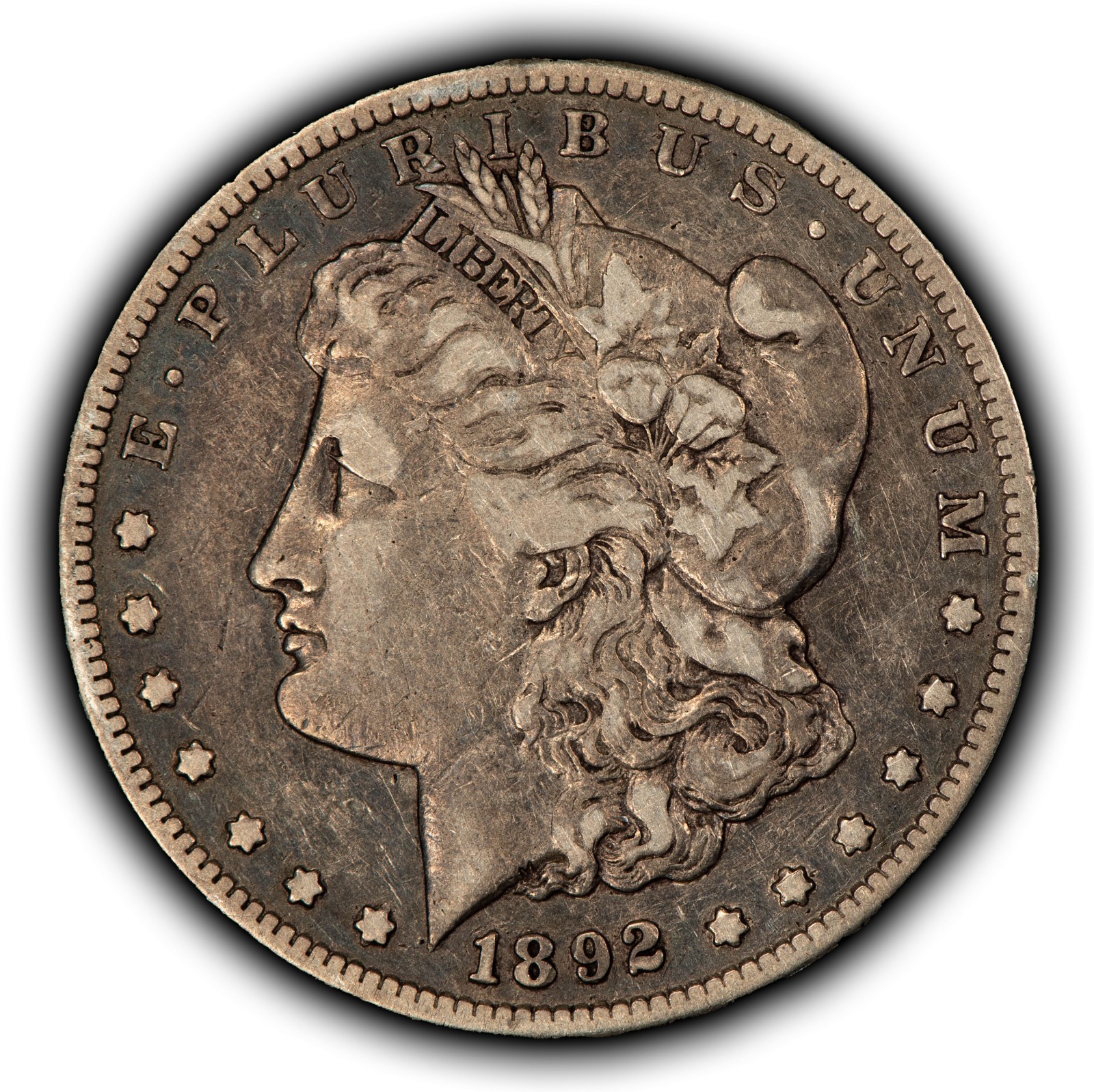 1892-CC $1 Morgan Silver Dollar - VF Key Date Carson City - SKU-B6102