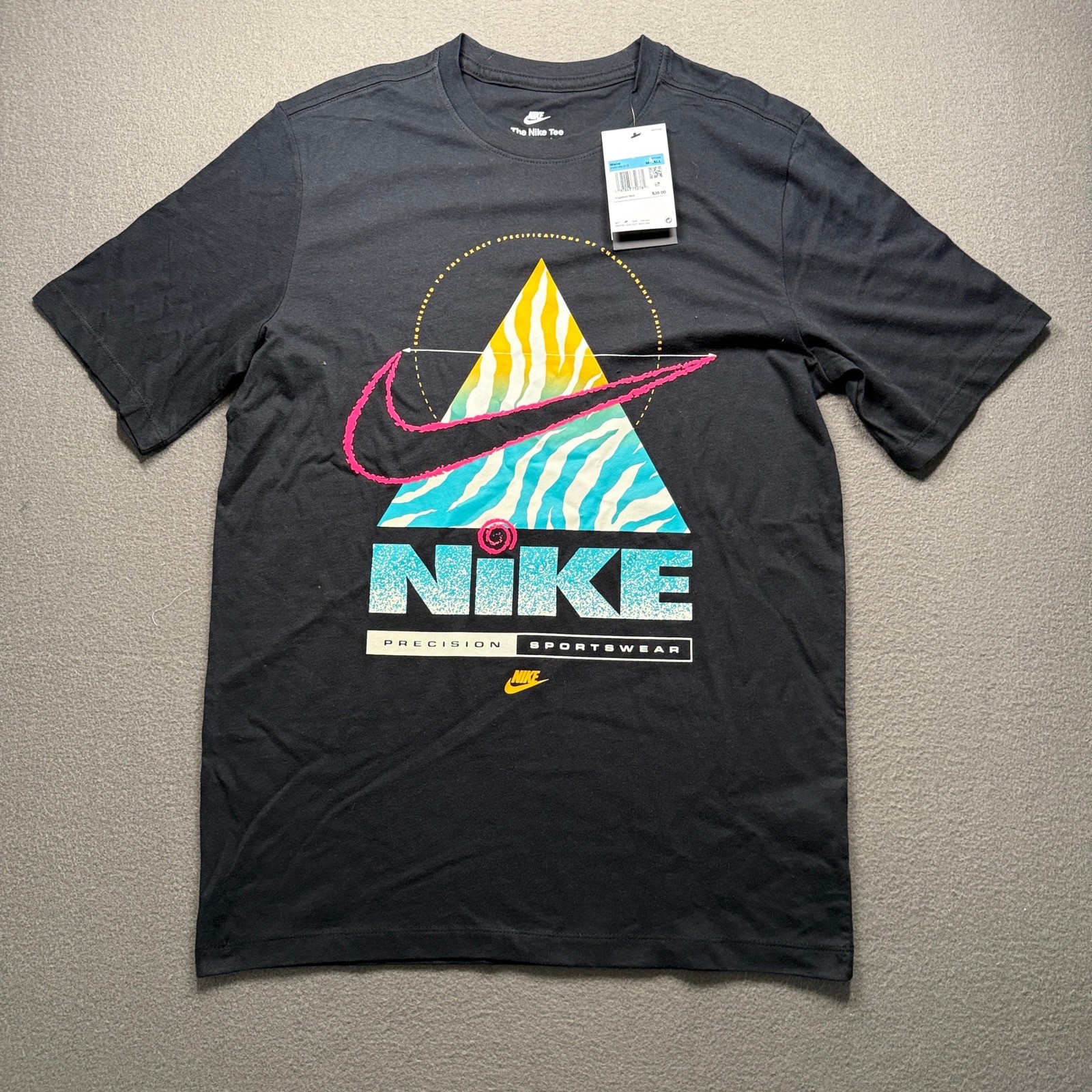 Nike Precision Sportswear Graphic Tee Mens Size Medium Tall Black HV9149-010