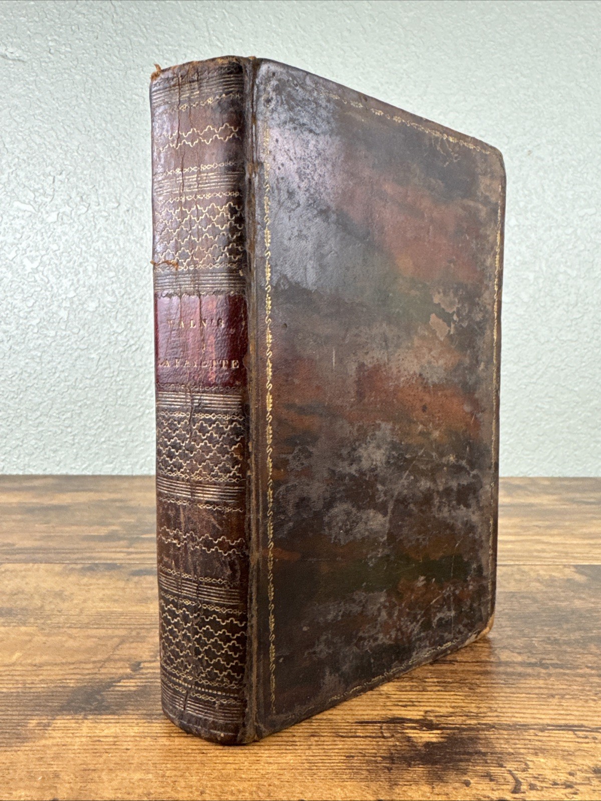 1825 LIFE OF MARQUIS DE LAFAYETTE ROBERT WALN 1ST ED LEATHER REVOLUTIONARY WAR