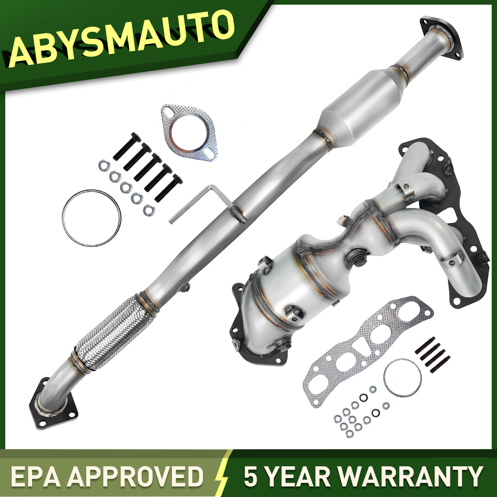 Front & Rear Catalytic Converter For 2007-2013 Nissan Altima 2.5L w/ Gasket EPA