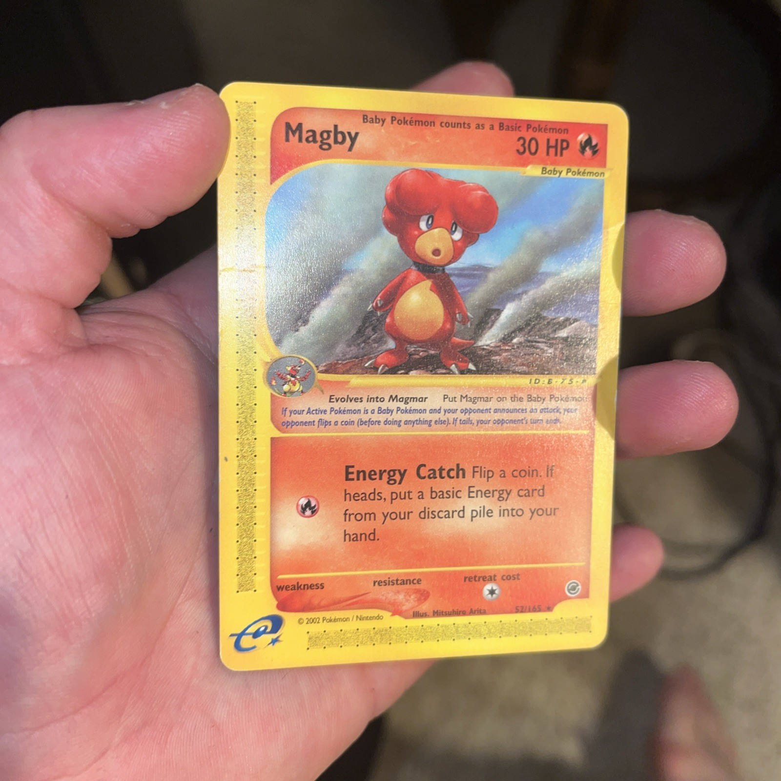 Vintage Authentic Magby 52/165 Rare Non-Holo Card Pokémon e-Series Expedition Vintage Authentic Magby 52/165 Rare Non-Holo Card Pokémon e-Series Expedition