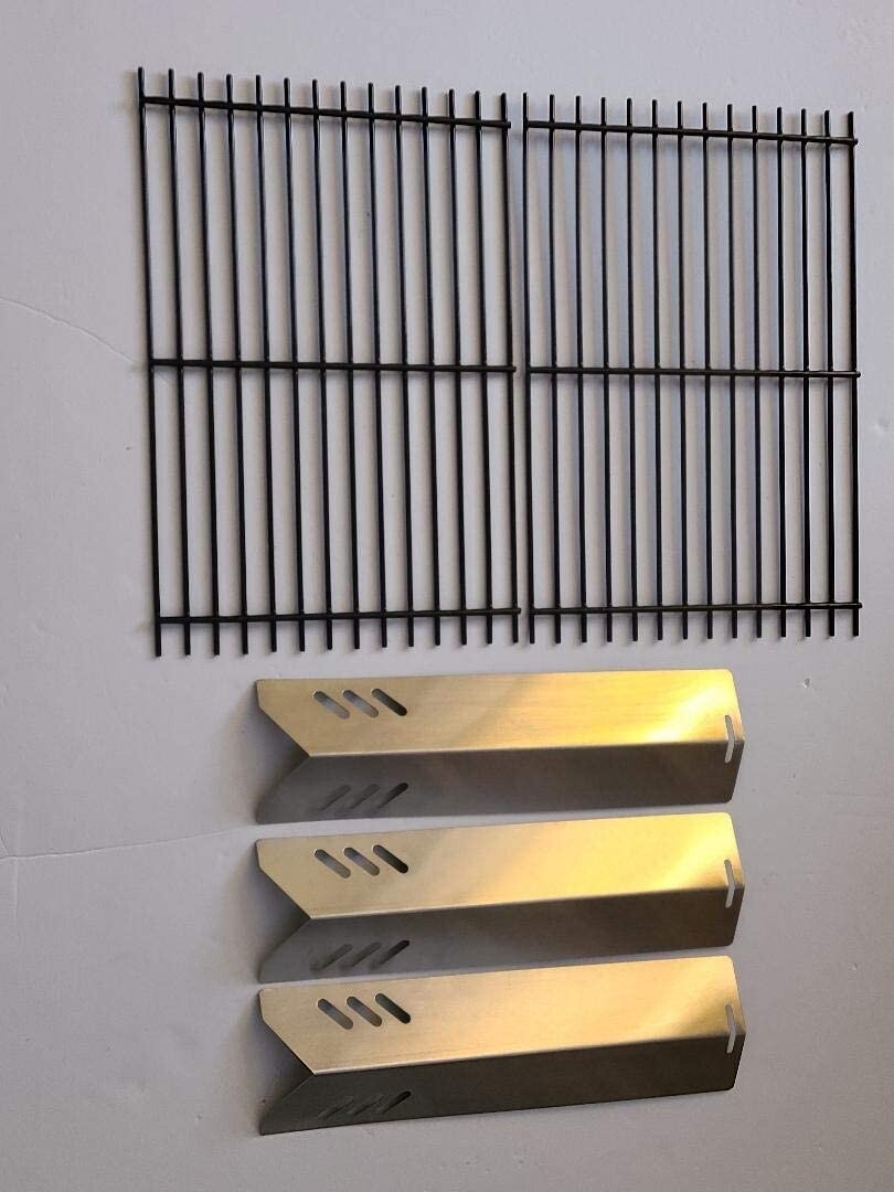 Outdoor Bazaar Set of Porcelain Coated Cooking Grid and Three Stainless Steel Re