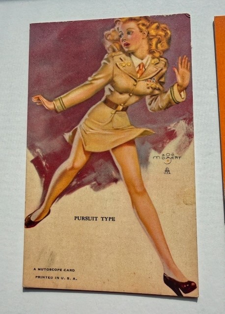 Lor 4 Vintage Mutoscope Pin‑Up Cards – Zoë Mozert