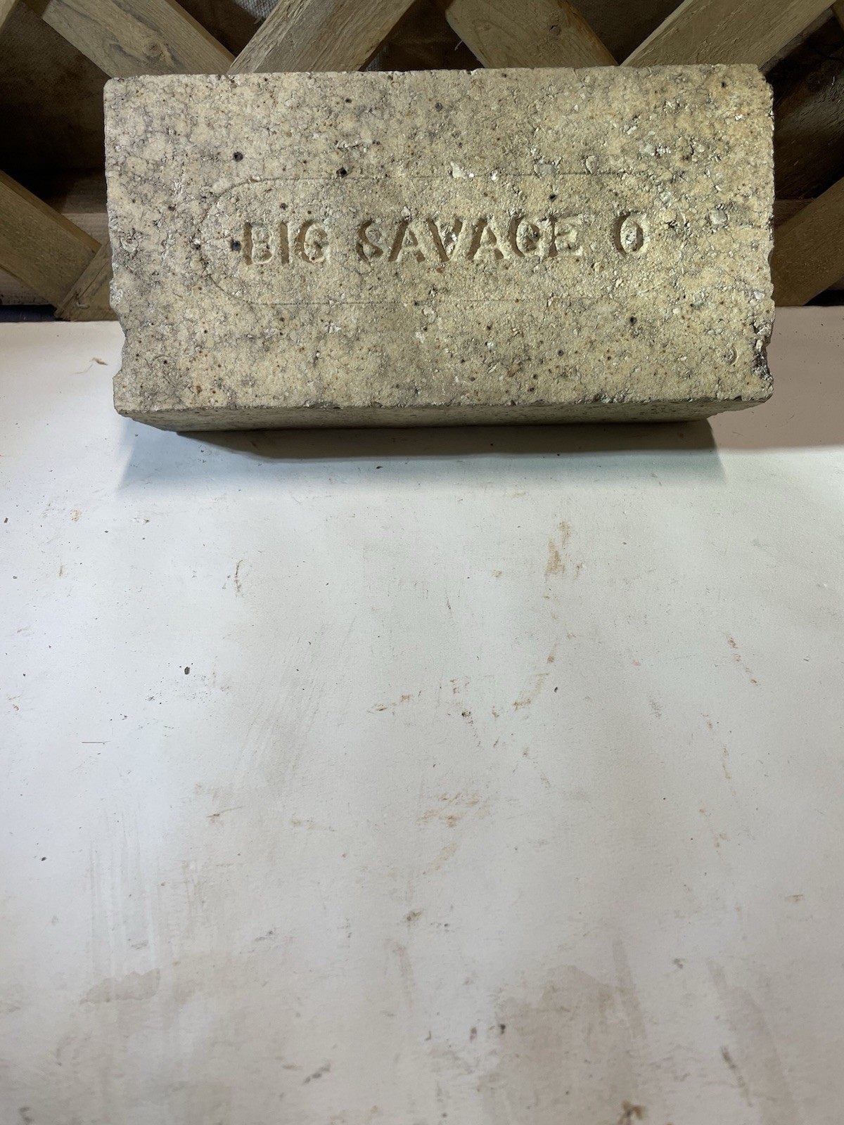 Antique Big Savage  Fire Brick / Reclaimed / Heat / 1900s / Refractory / Vintage
