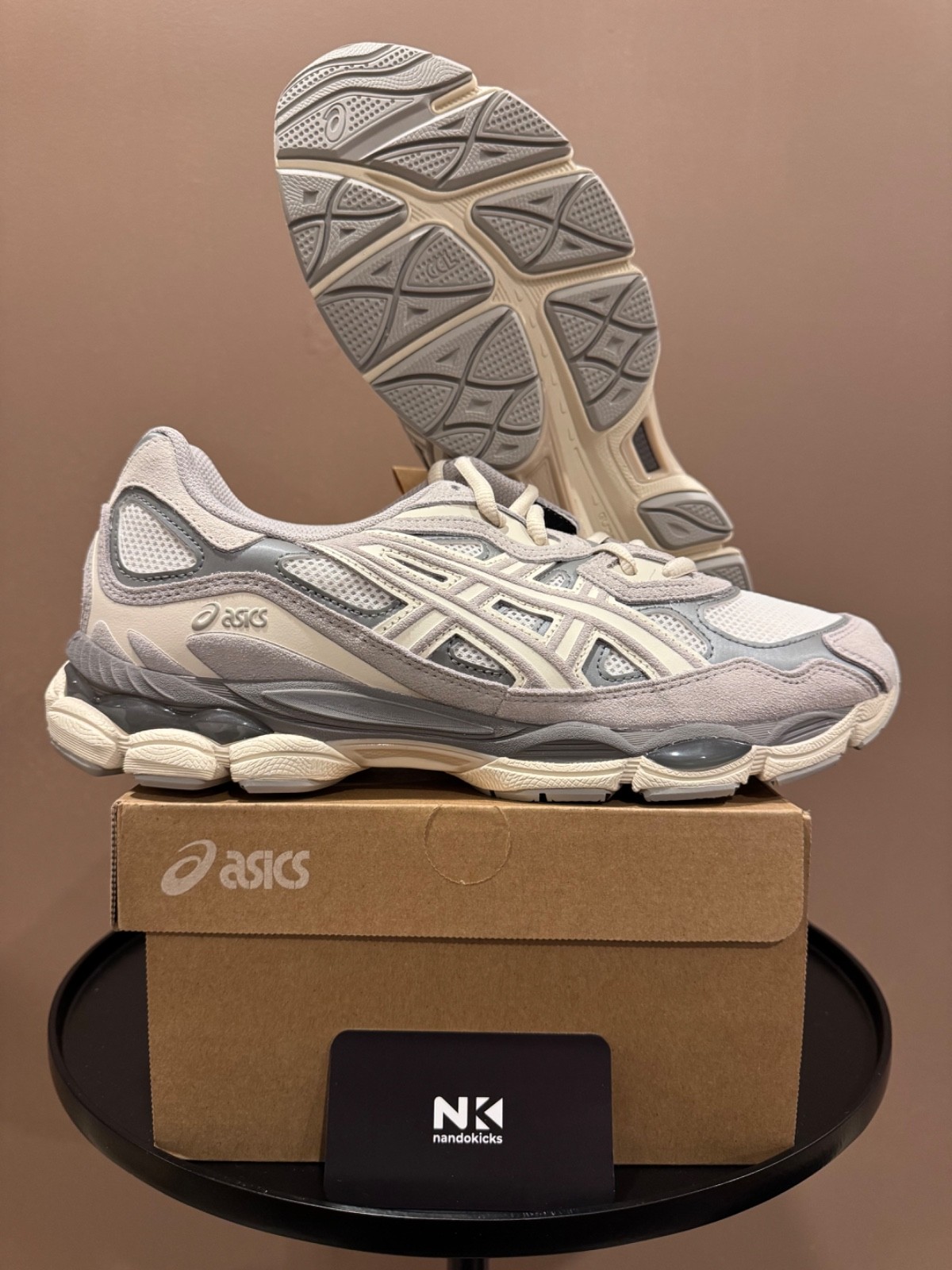 ASICS Gel NYC \'Cream Oyster Grey\' 1201A789-103 BRAND NEW MENS SIZES