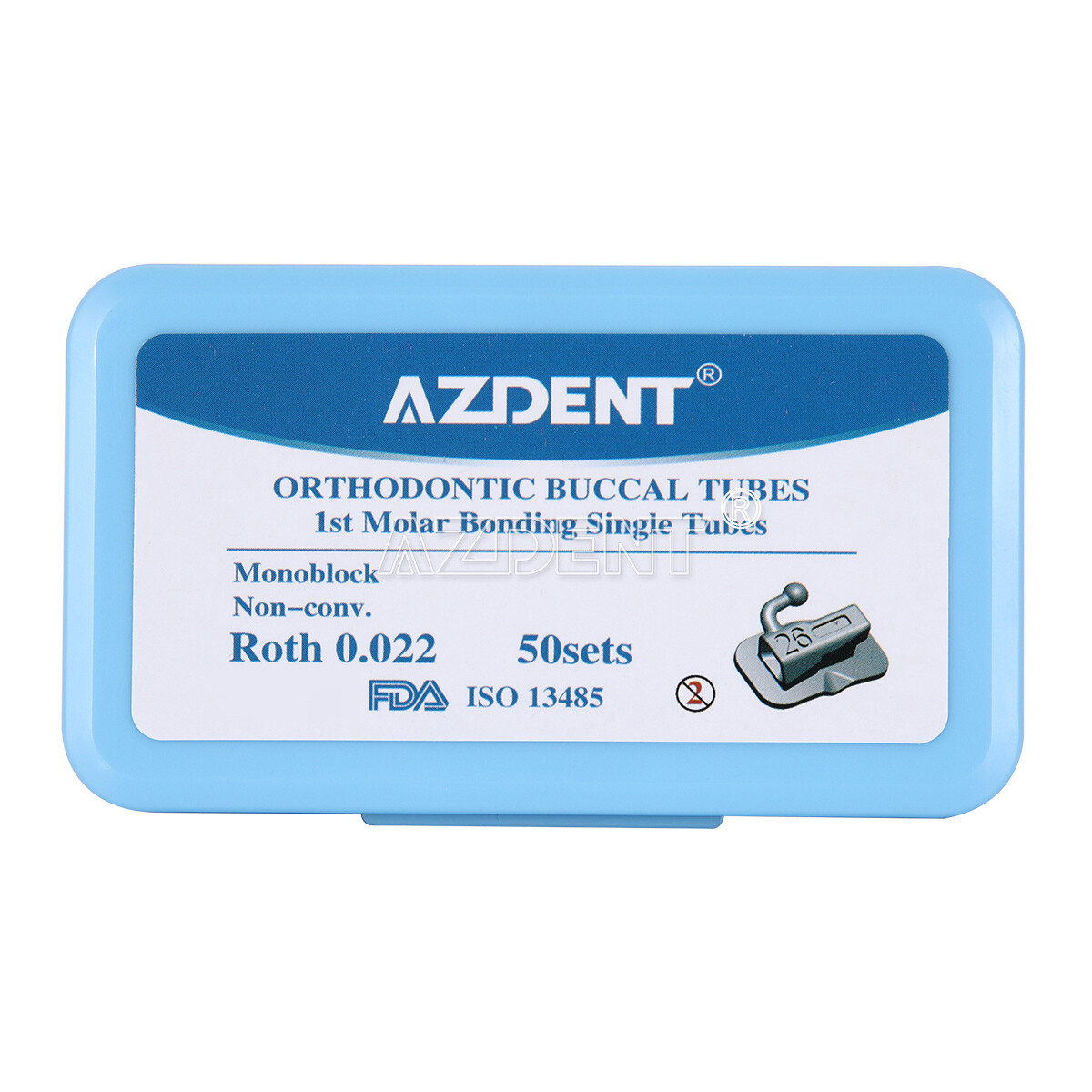 50Set Tubos Bucales 1er Molar Ortodoncia AZDENT Roth MBT .022 Bondables