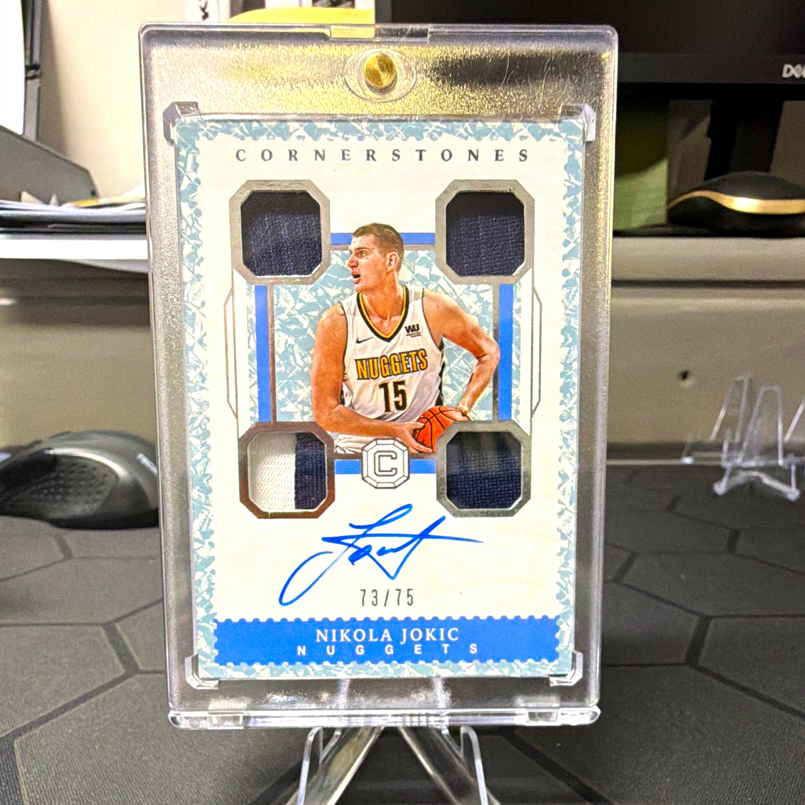 Panini 2017-18 Cornerstones Nikola Jokic C-NJK Crystal Auto Jersey 73/75 Panini 2017-18 Cornerstones Nikola Jokic C-NJK Crystal Auto Jersey 73/75