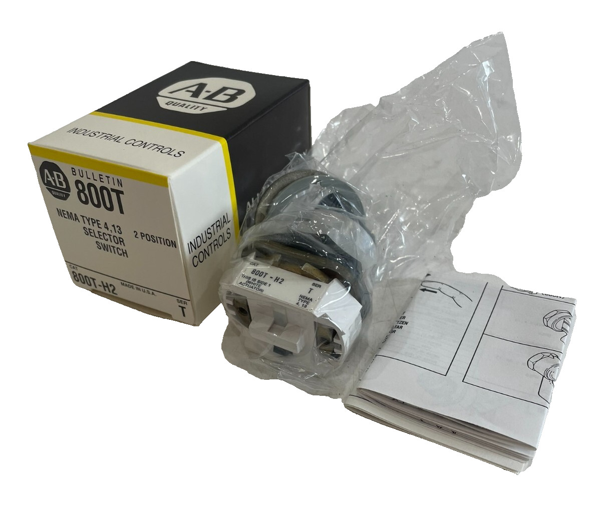 A /B 800T-H2 SELECTOR SWITCH SER.T 800TH2 NEW, SURPLUS A /B 800T-H2 SELECTOR SWITCH SER.T 800TH2 NEW, SURPLUS
