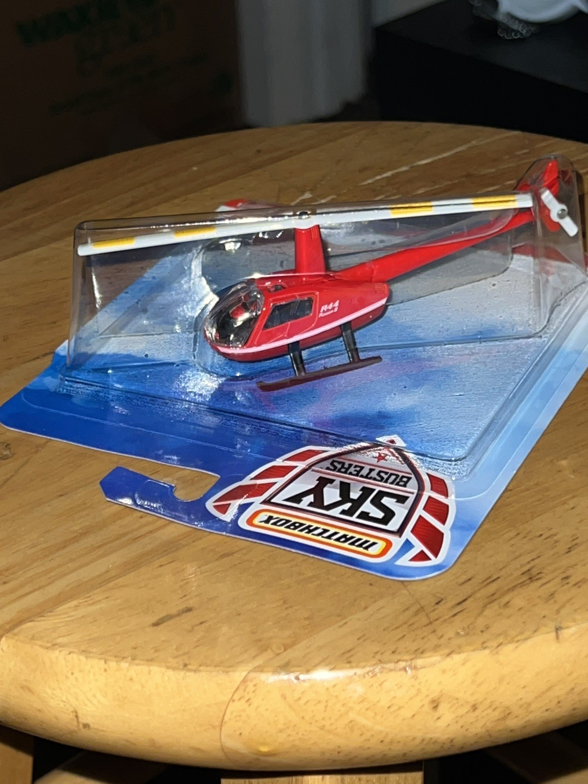 2019 Matchbox Sky Busters Robinson R44 Raven II Helicopter Rescue Red Rare HTF