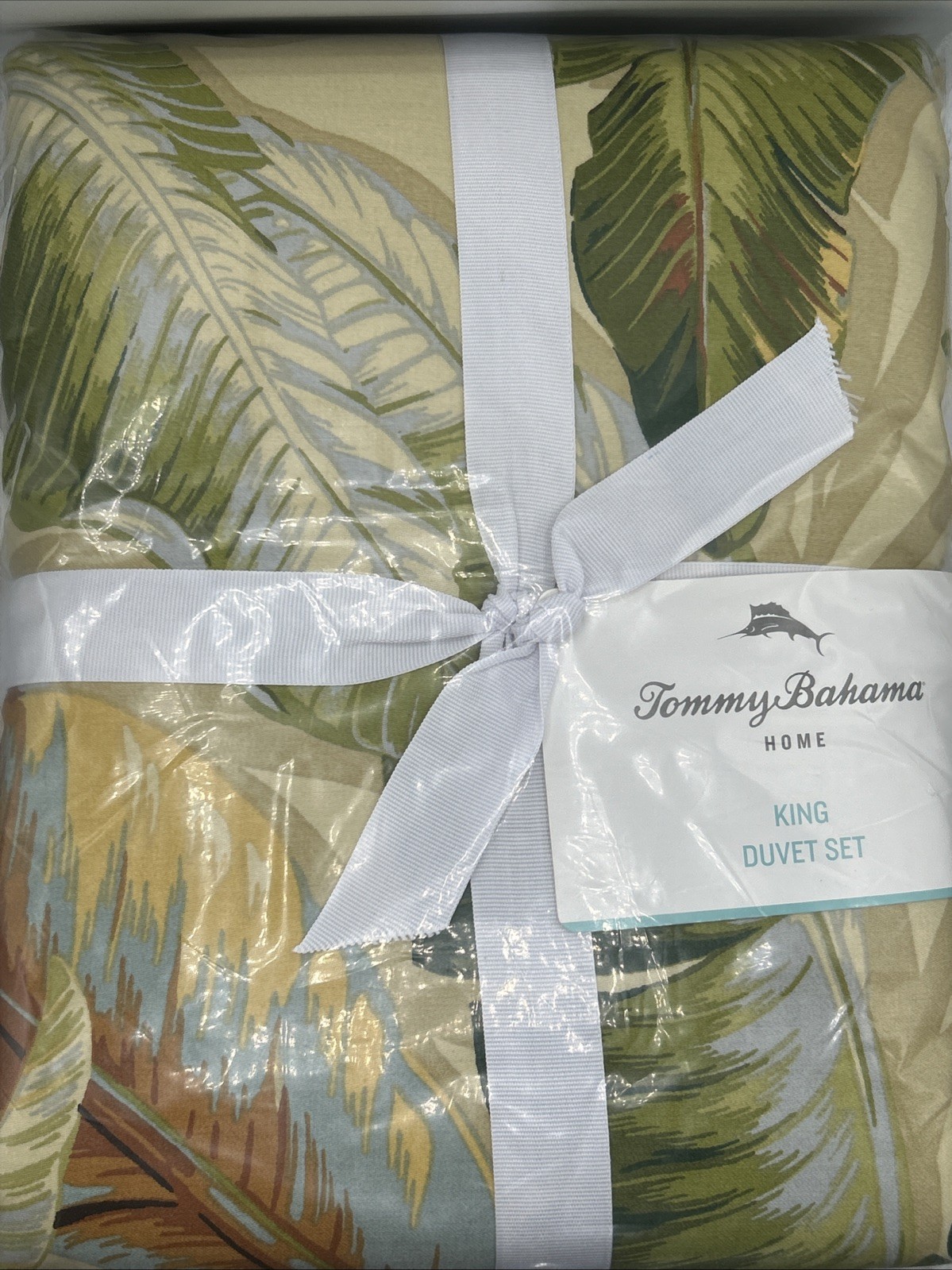 NEW Tommy Bahama King Palmiers Duvet Cover Set Green