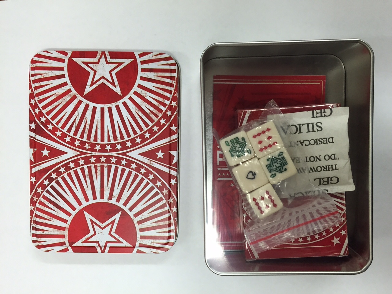 Marlboro Western Star Gift Tin Box w/ Poker Dice and Cards Includes Instructions