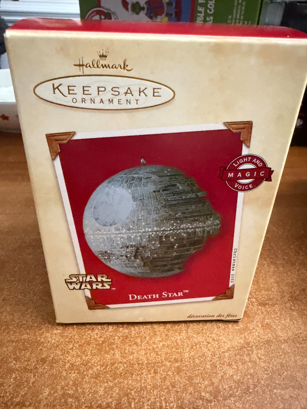 2002 Hallmark Keepsake Magic Light-Voice Ornament Star Wars Death Star (SW)