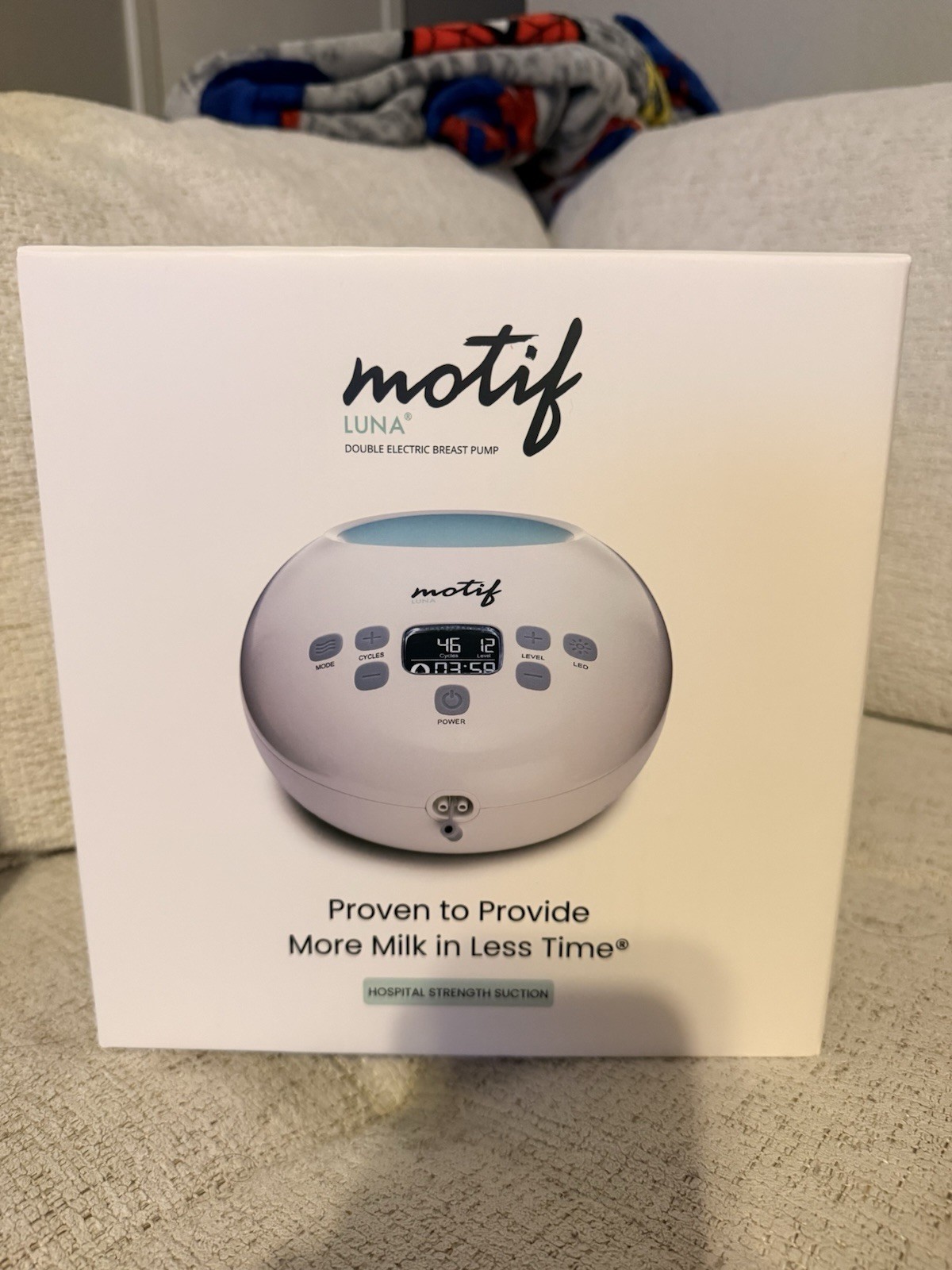 NEW Motif Luna Double Electric Breast Pump Closed System Portable BPA Free NEW Motif Luna Double Electric Breast Pump Closed System Portable BPA Free