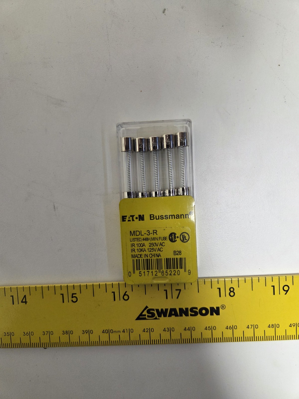 BUSSMANN MDL-3-R- 3AMP, 250V, Glass Tube, Time-Delay, Fuse (Pack Of 5)
