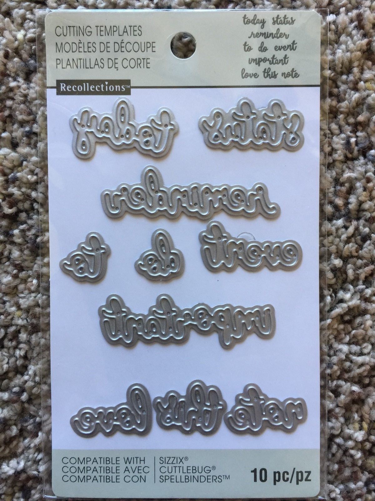 Recollections Cutting Dies Planner Notes 10 Cutting Dies