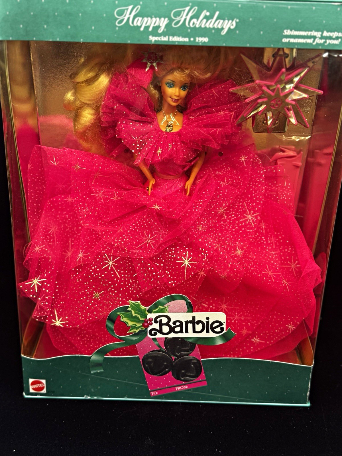 Mattel Happy Holidays Barbie Special Edition 1990 Fashion Doll MPN 4098