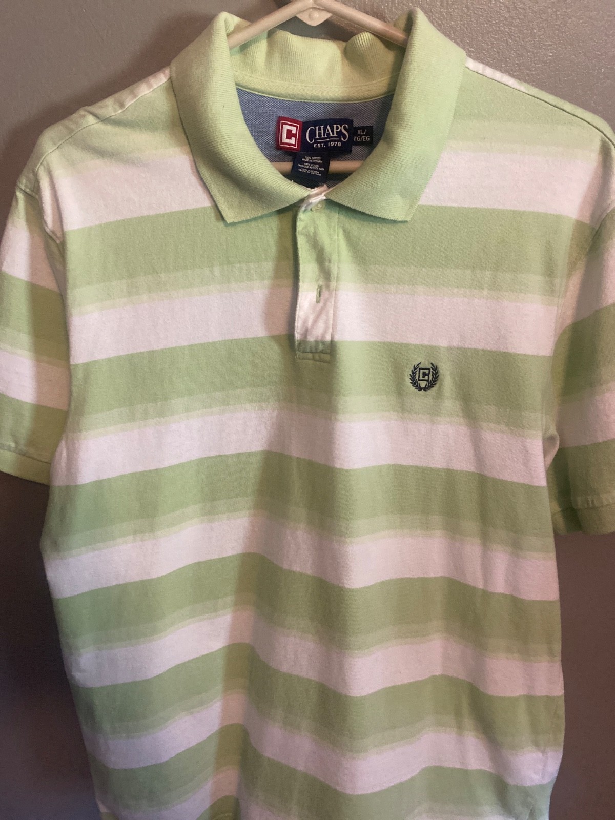 vintage polo ralph lauren shirt green white stripes 