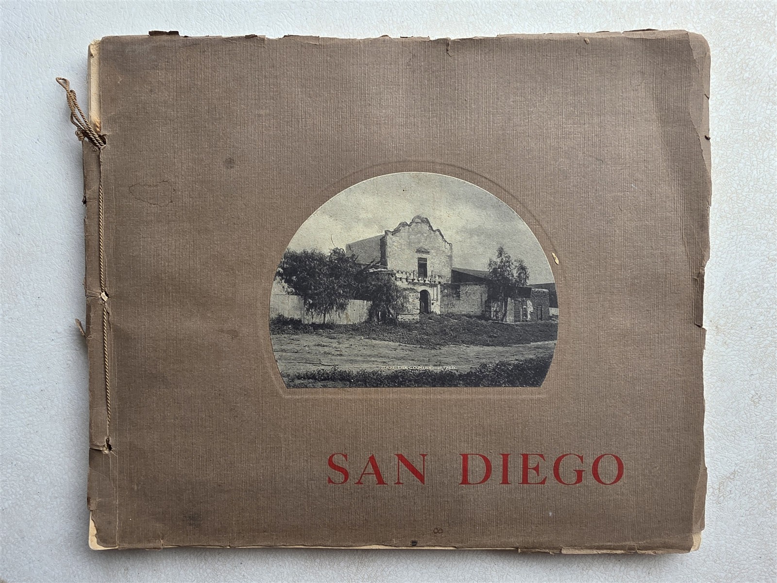 San Diego Antique 1898 Book Portfolio of Photographs with 24 Photogravures