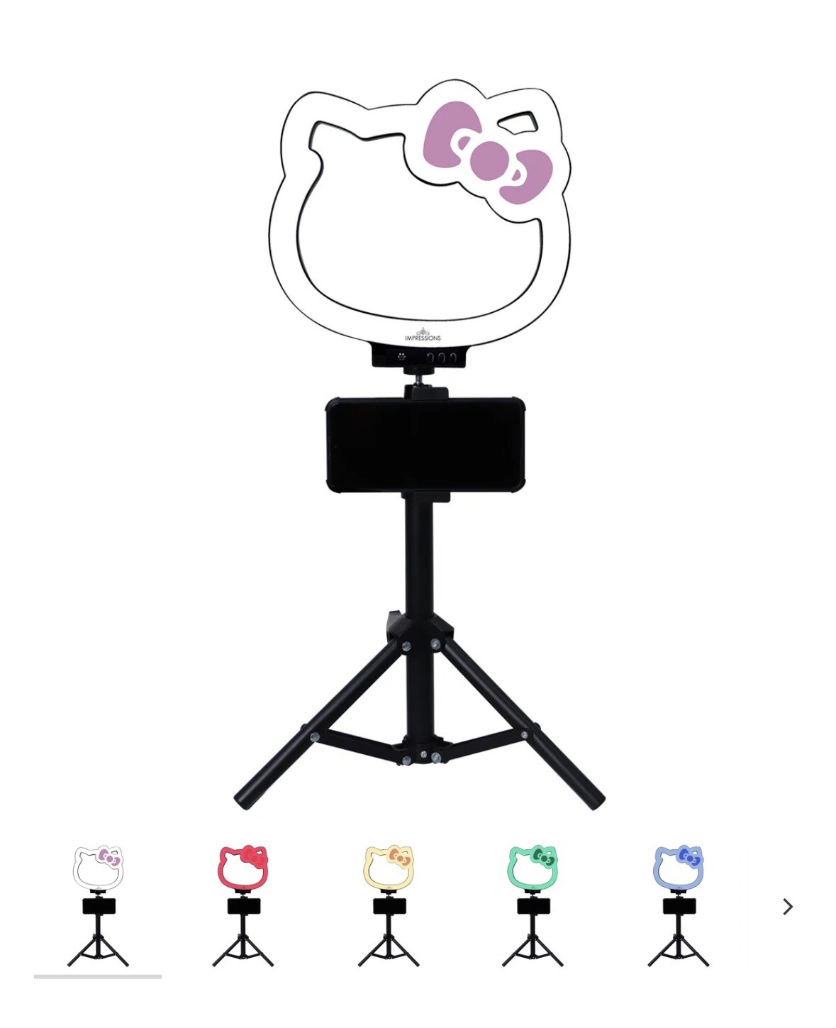 HELLO KITTY SUPER CUTE 10” RGB Desktop Ring Light with Tripod BY IMPRESSIONS NEW